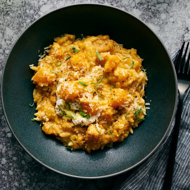 Brown-Butter Orzo with Butternut Squash