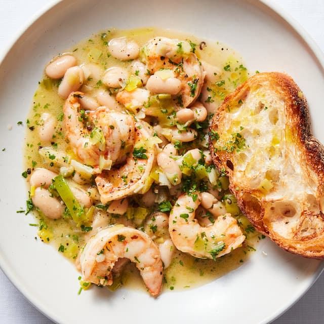 Lemony Shrimp and Bean Stew