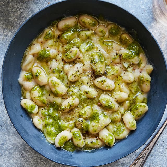 Creamy White Beans with Herb Oil